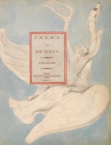 トーマス・グレイの詩、デザイン1、彼のライアを受け取るピンダリック・ジーニアス 作： William Blake
